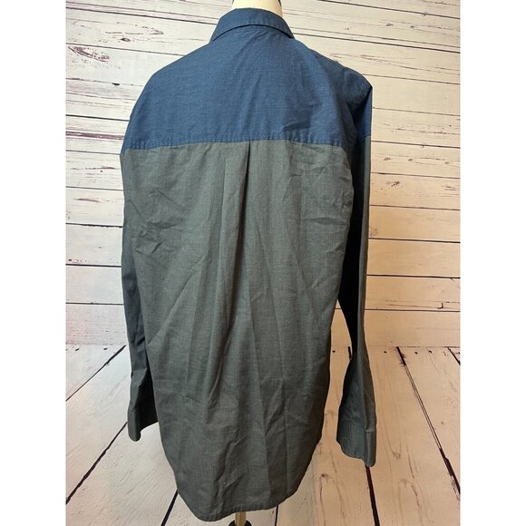 Travis Mathew Shirt Long Sleeve Mens XL Extra Large Denim Button Front Golf - Picture 2 of 8